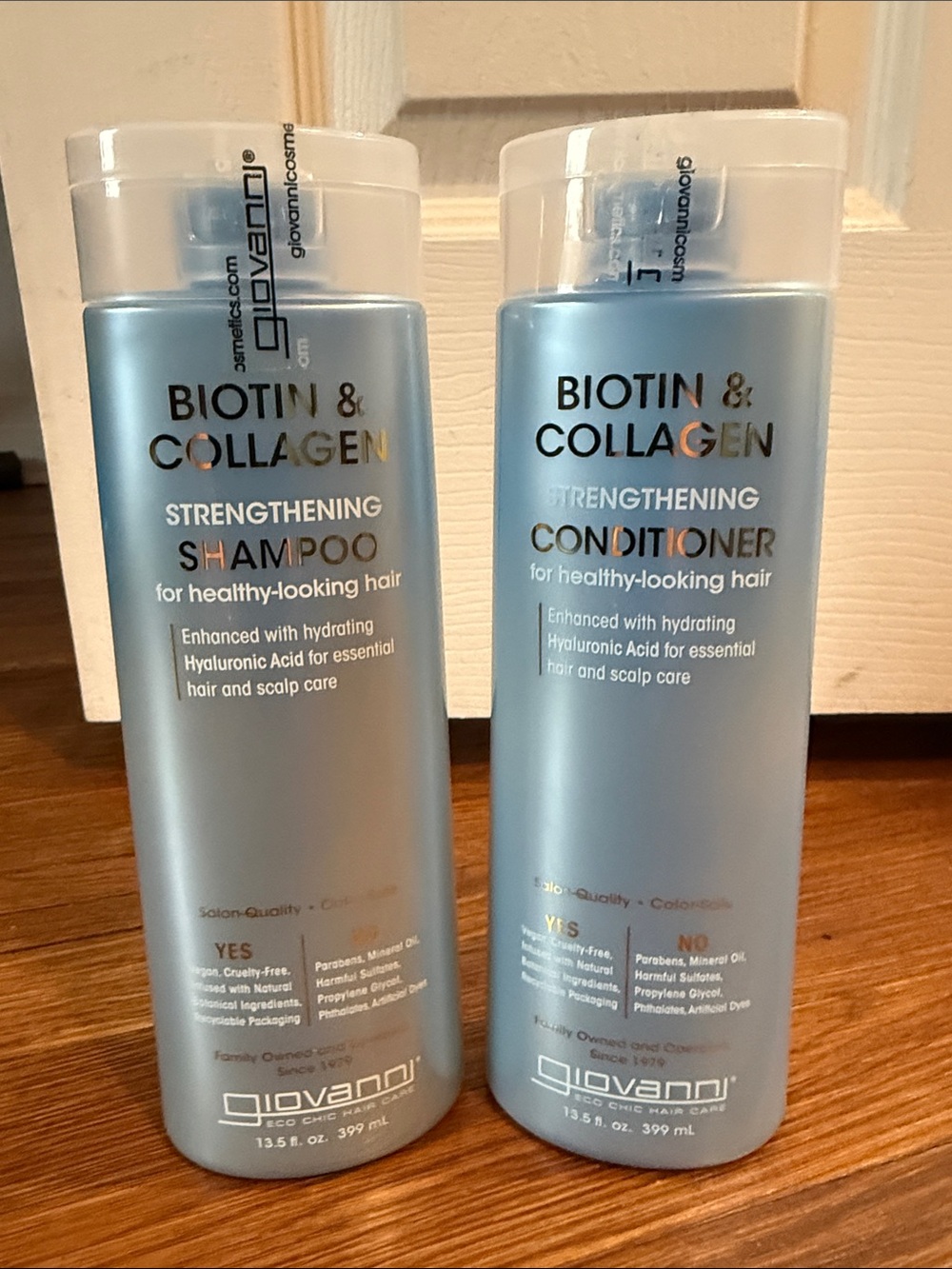 Giovanni Biotin & Collagen Strengthening Shampoo & Conditioner Duo - Light Blue